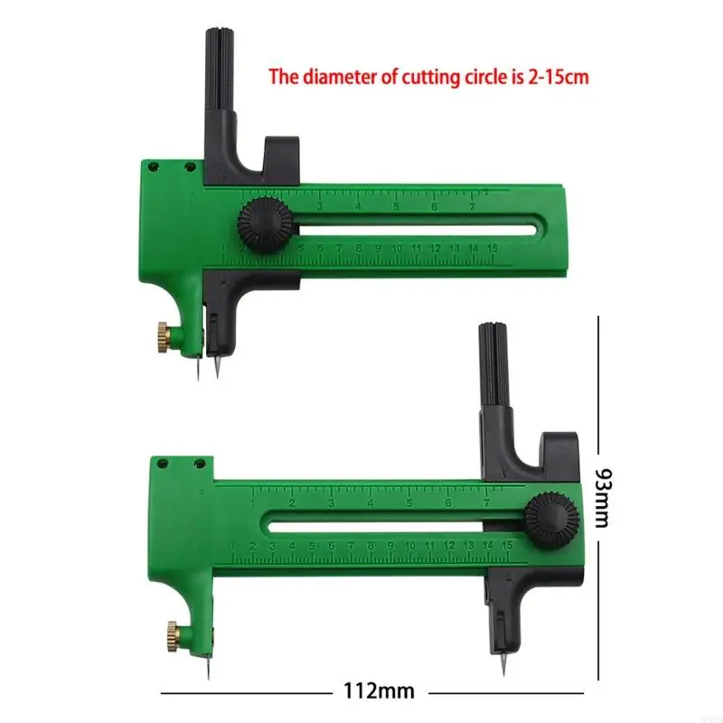 Q39B Circle Cutter Circle papel ajustable Cortador papel giratorio para niños Tarjeta álbumes recortes