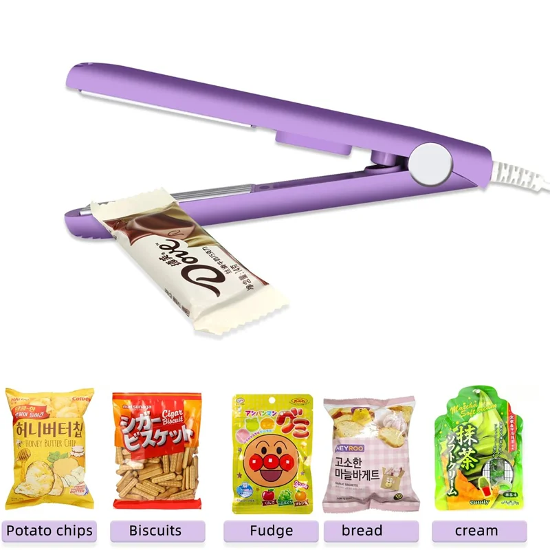 Mini Plastic Bag Sealer Machine Storage Bag Clip Vacuum Sealing Storage Machine Sealer Packing Seal Food Snack Kitchen Gadgets