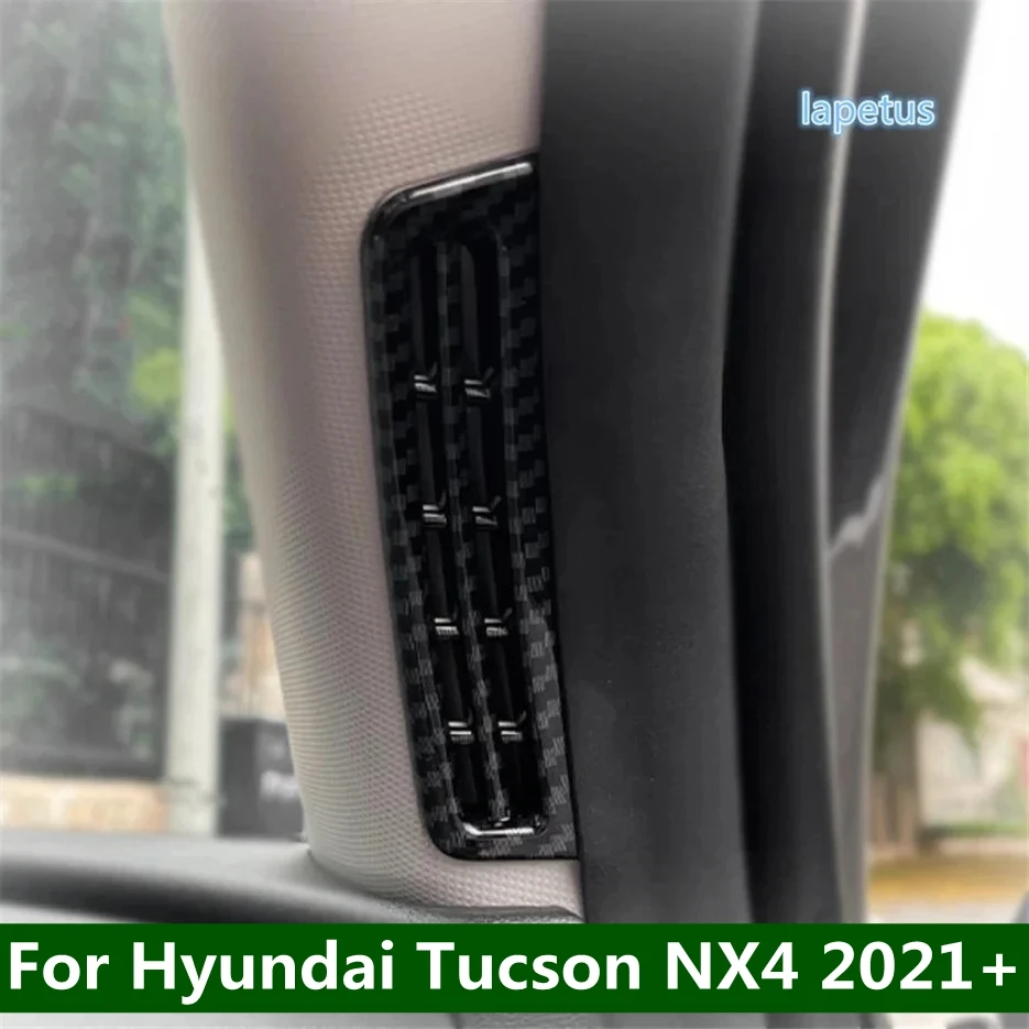 

ABS Carbon Fiber Pillar A Air Condition Outlet AC Vent Decor Frame Cover Trim For Hyundai Tucson NX4 2021 - 2023 Car Accessories