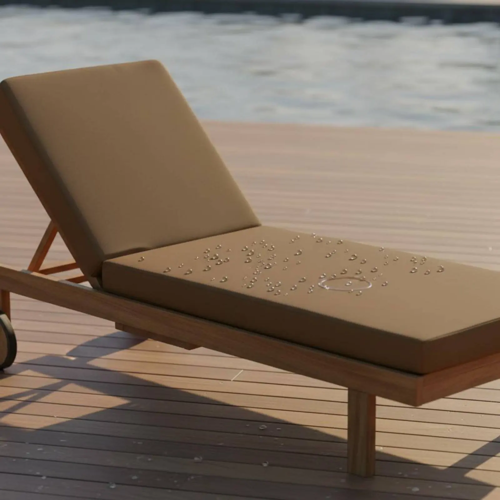 

Beach Lounge Cushion Sunproof Beach Chair Pad Sun Lounger Mat Easy to Clean Sun Lounger Cushion Quick-Dry for Poolside