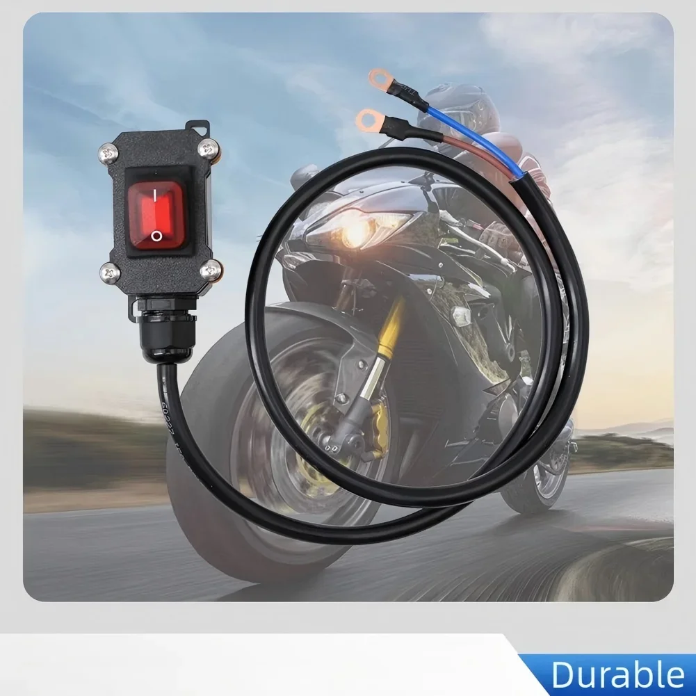 12V/24V Motorrad-Batterietrennschalter, wasserdicht, mit isoliertem Kabel und 30cm 50cm Kupferkabel für Marineboote – Detail 7