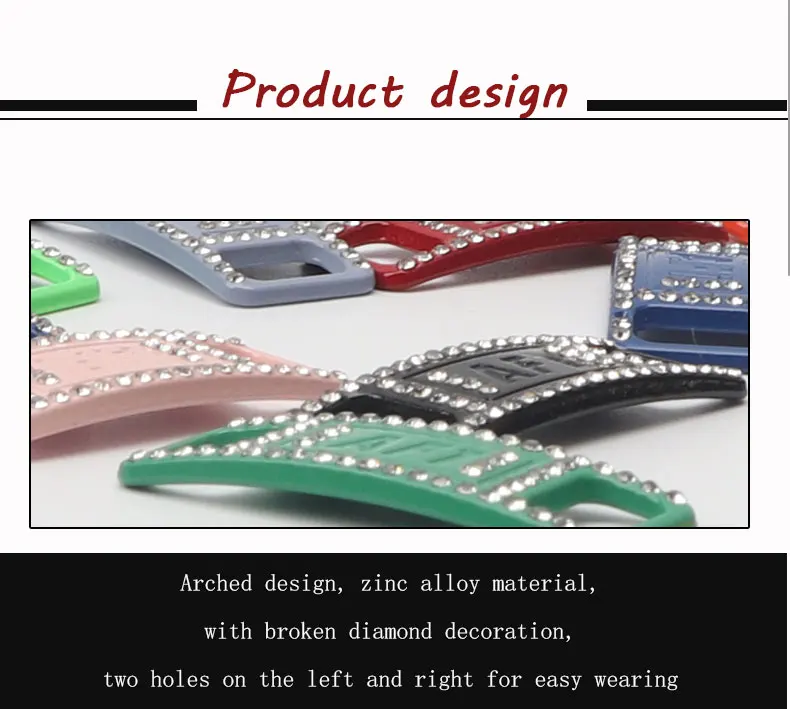 Diamant-Schuhdekorationen Schnürsenkel Metall-Schnallen-Charms Luxus-Strass-Schuhzubehör Metall-Schnürsenkelschloss Sneaker 1 Paar – Detail 12