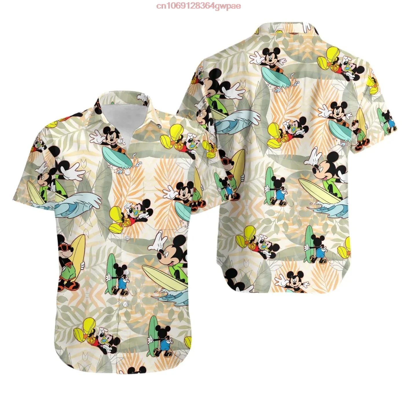 Disney Mickey and Friends Vacation Hawaiian Shirt Men's Women Short Sleeve Shirt Summer Disney Hawaiian Shirt Casual Beach Shirt