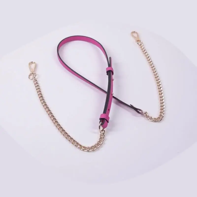 Alirattan 2026 New Flat Weave Cowhide Shoulder Strap Adjustable Ssingle Shoulder Crossbody Leather Strap Chain strap