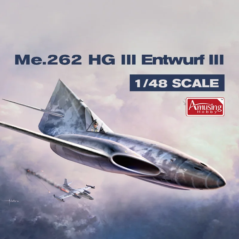 

Забавный 48A005 1/48 немецкий самолет Me262 HGIII времен Второй мировой войны, концепция 3, комплект пластиковой модели