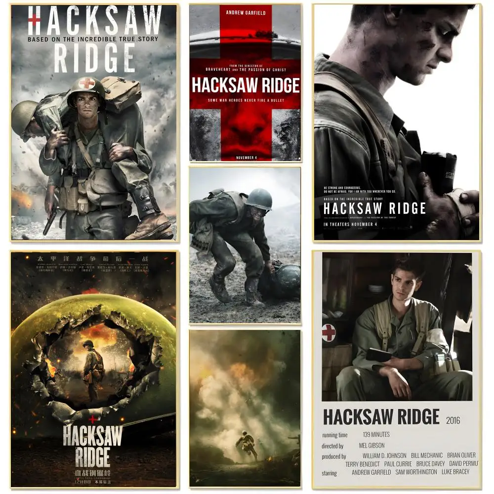 wwii war historical film H-Hacksaw Ridge Poster Living Room Bedroom Decorative Print Unframed Decor