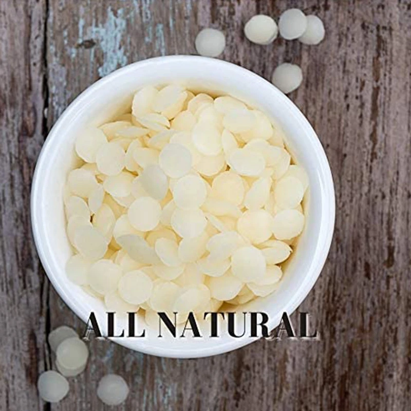 White Beeswax Pellets For Candle Making , Easy Melt Beeswax Pastilles For DIY Candles, (1 LB)