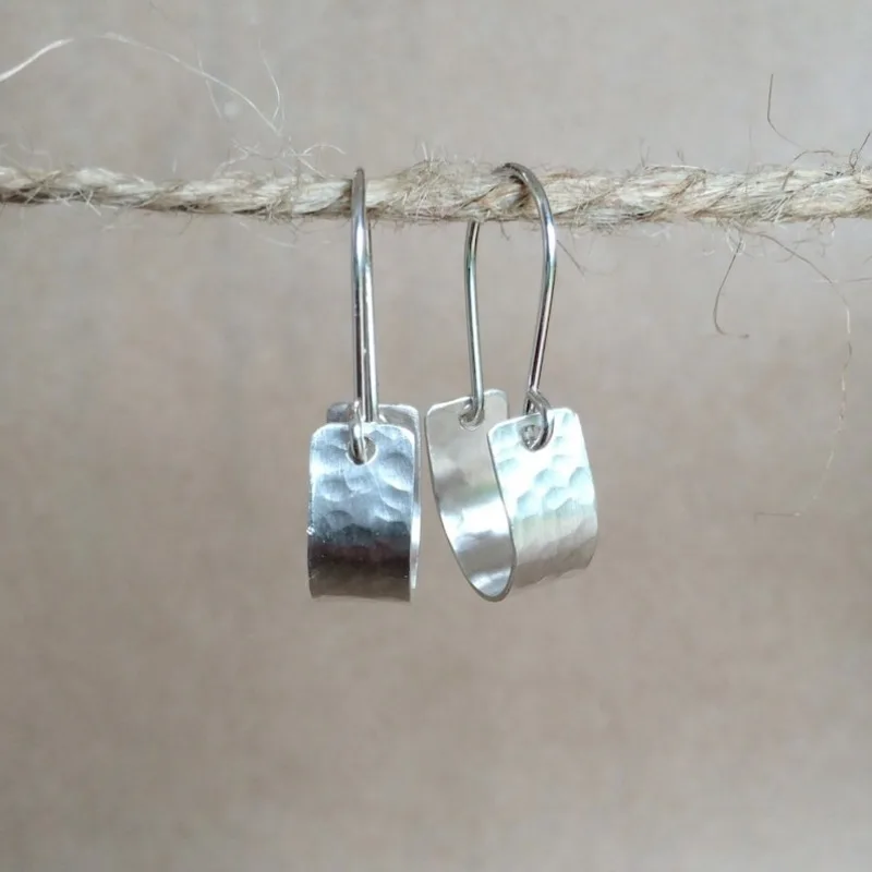 Silver Color Tiny Hoop Earrings for Women