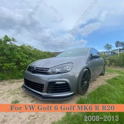 Front Bumper Canard Lip Splitter Lip Chin Cover For VW Golf 6 Golf MK6 R20 2008-2013 Front Bumper Splitter Lip Diffuser Body Kit