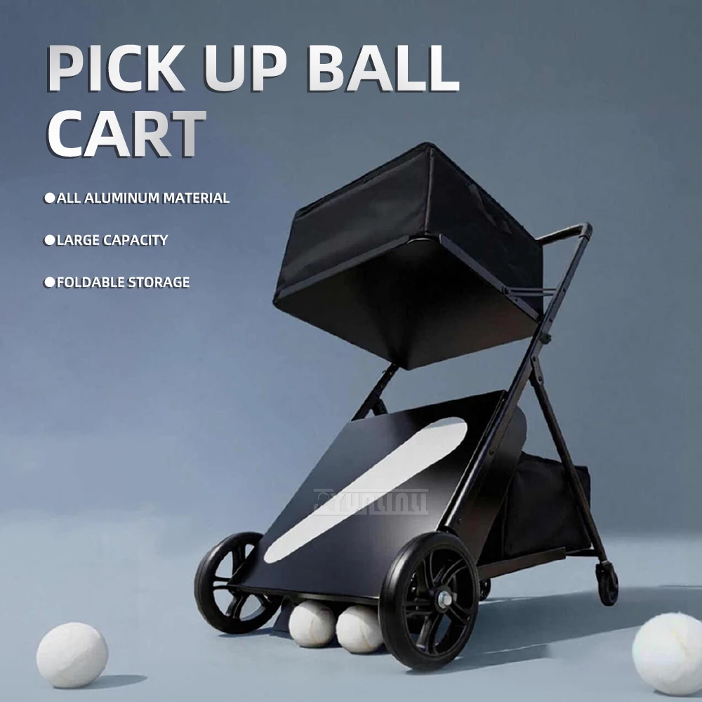 Tennisball-Sammelwagen, tragbarer, faltbarer Ballwagen, Tennis-Trainings-Ballpicker