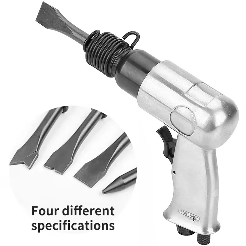 3/8'' 150mm Air Hammer Professional Handheld Pistol Gas Shovels Small Rust Remover Air Shovel Pneumatic Tools with 4 Chisels image 2