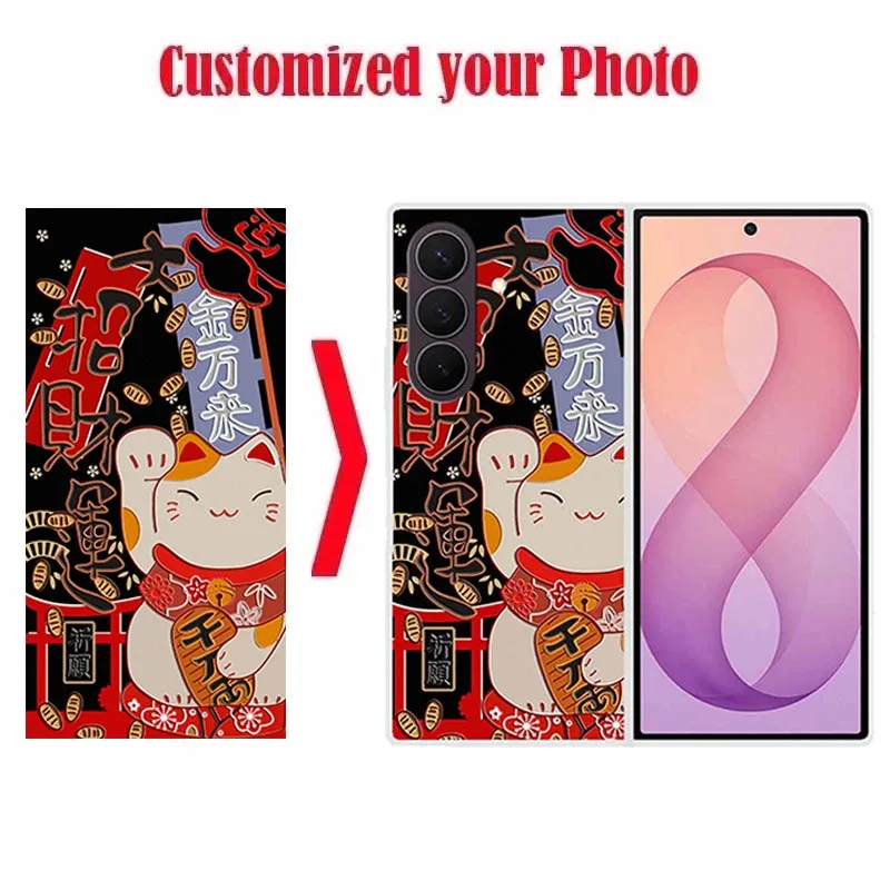 Customized DIY Clear Hard PC Case for Samsung Galaxy Z Fold8 Z Fold 8 Ultra ZFold 7 6 5 4 3 2 SE Custom Transparent Phone Cover