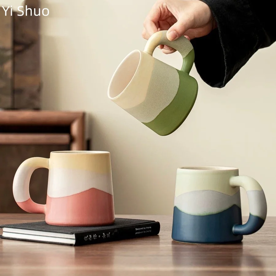 

Керамическая кофейная чашка, градиентная кружка, легкая роскошная ценная американская кофейная чашка латте, офисная домашняя чайная чашка