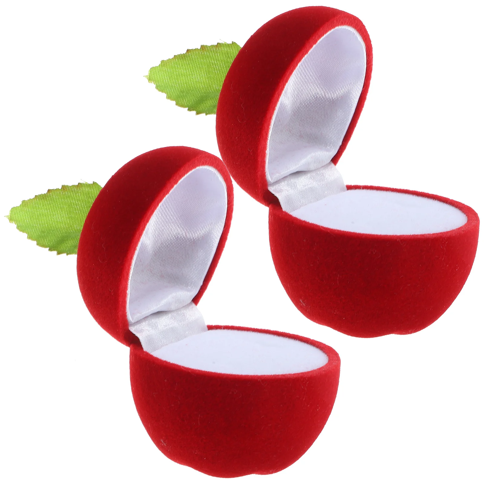 

2Pcs Gift Packaging Box Simple Practical Jewelry Case Durable Ring Storage Portable Fashion Exquisite Shape Jewelry Case