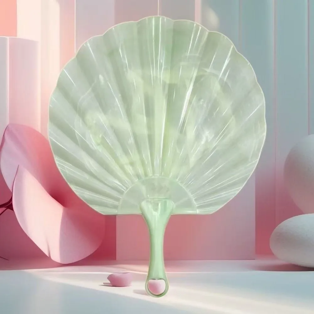 Portable Plastic Hand Held Fan Imitation Shell Traditional Chinese Chinese Style Fan Summer Cooling Fans Party Supplies