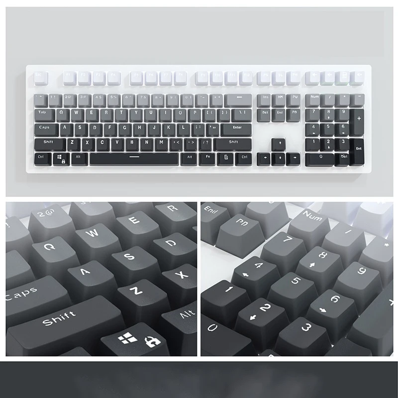 Gradiënt Backlit Keycap OEM Profiel PBT Double Shot Keycaps Voor Mx Switch Mechanisch Gaming Toetsenbord ISO Layout RGB Key caps DIY