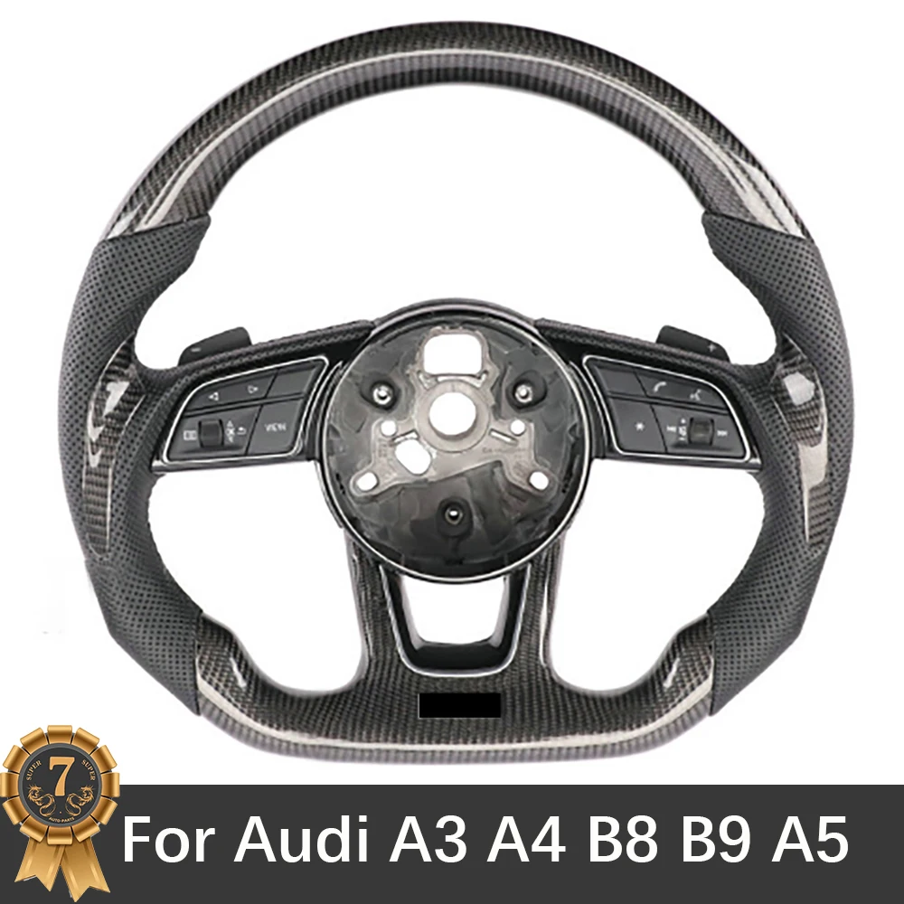 

For Audi A3 A4 B8 B9 A5 A6 A7 C8 A8 Customized Carbon Fiber Steering Wheel Assembly Accessories