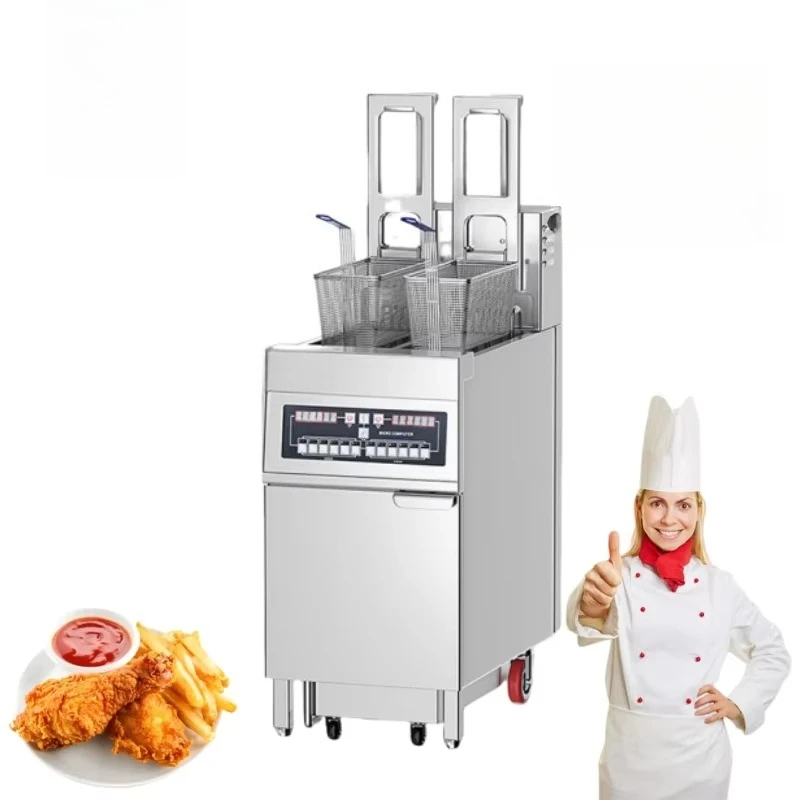 

Double Cylinder Double Basket Chicken Slice Fryer 16l Commercial Kitchen Electric Fryer with Timer Engine