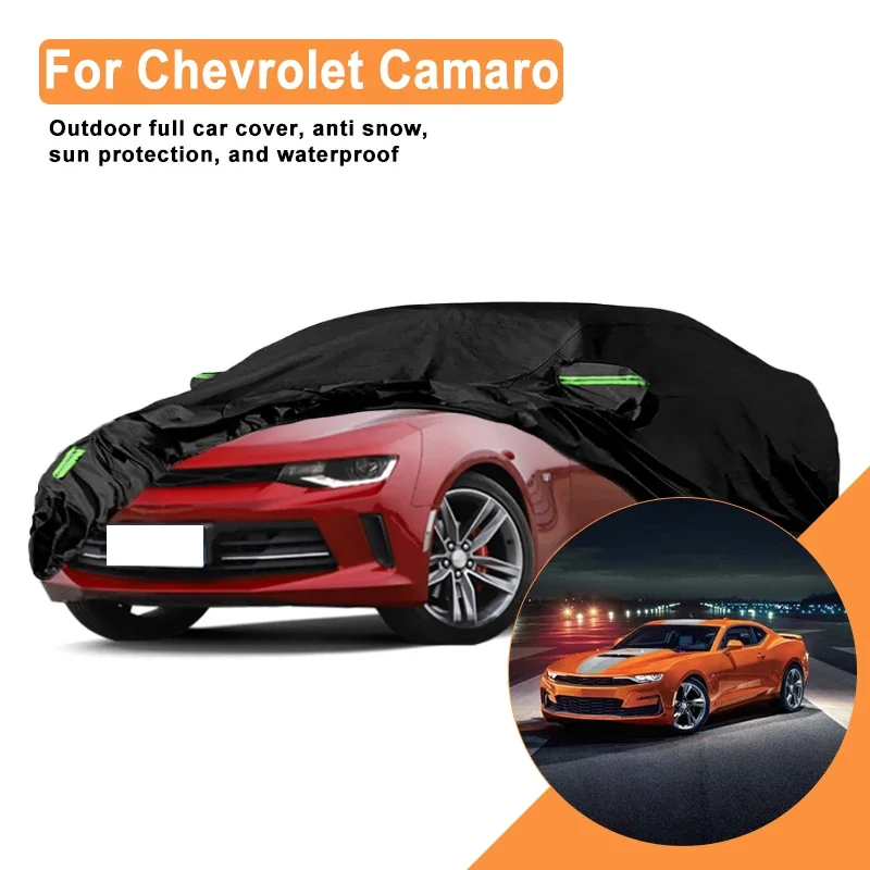 

Full Car Cover for Chevrolet Camaro Outdoor Windproof Waterproof Dust Resistant Sun UV Protection with Reflective Strips