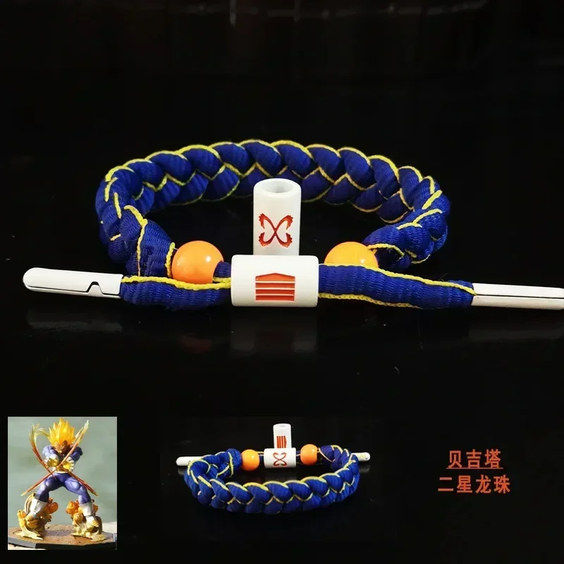 Dragon Ball Hand-Woven corda pulseira para crianças, figuras de ação, Son Goku, Vegeta, Saiyajin, aniversário, presente de Natal, acessórios