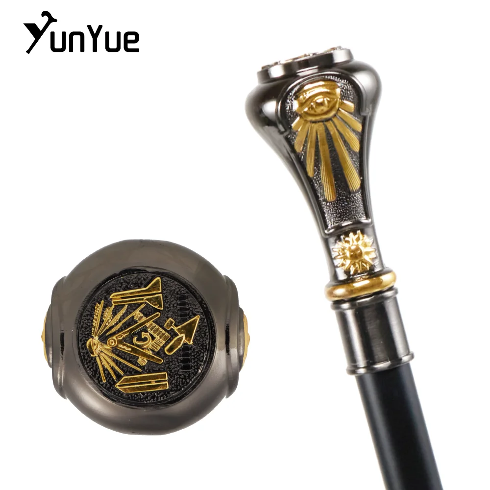 الذهب الأسود الشمس الله الطوطم المعادن عصا للمشي الفن الزخرفية هدية عصا للمشي شهم أنيقة العكاز تأثيري فيلم الدعامة الصولجان #2