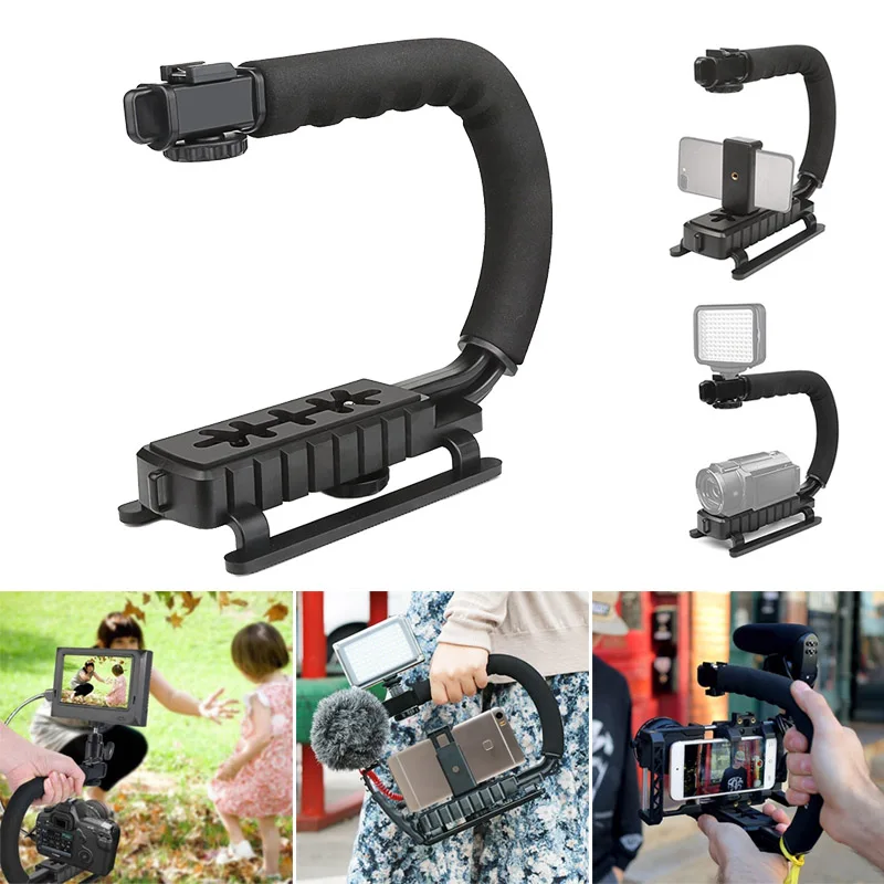 

U-shaped Video Handheld Stabilizer Camera Action Stabilizing Grip Handle For Canon Nikon Sony Dv Camcorder Camera Accessories