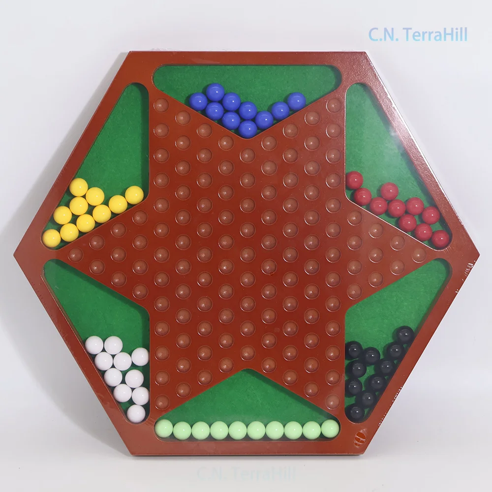 Wooden Checkers Board Game Classic Strategy Toy Educational Parent Child Interactive Tabletop Game