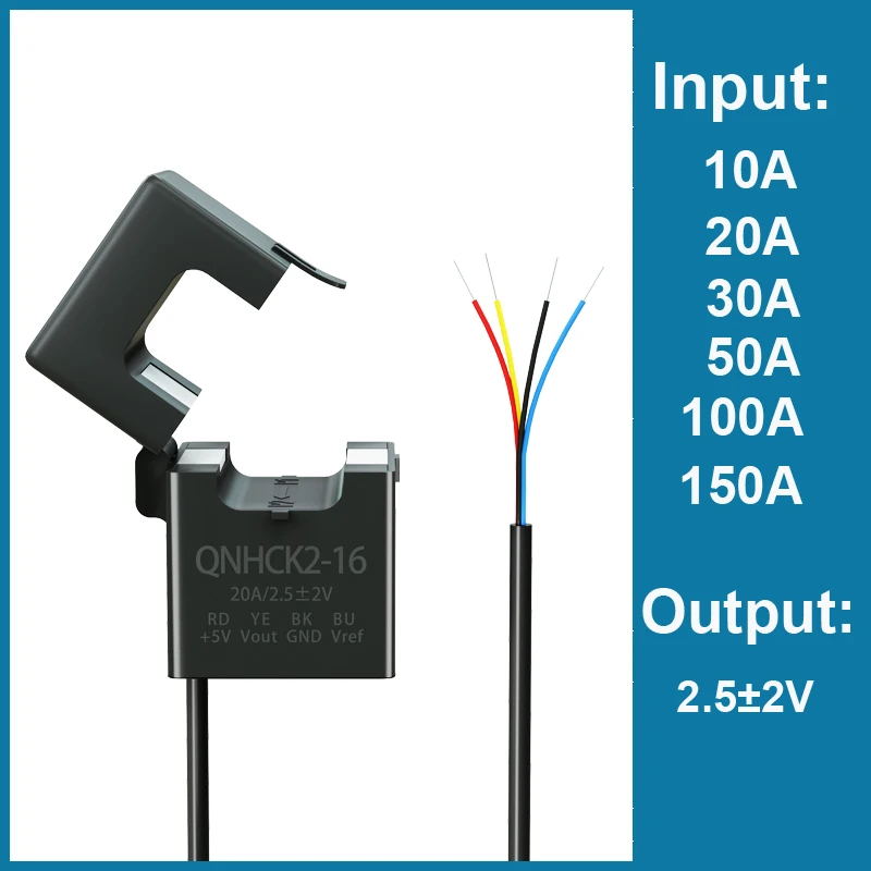 Output 2.5±2V Input ±10A ±20A ±30A ±50A ±100A QNHCK2-16 Split Core current sensor hall transducer Current Transformer CT clamp