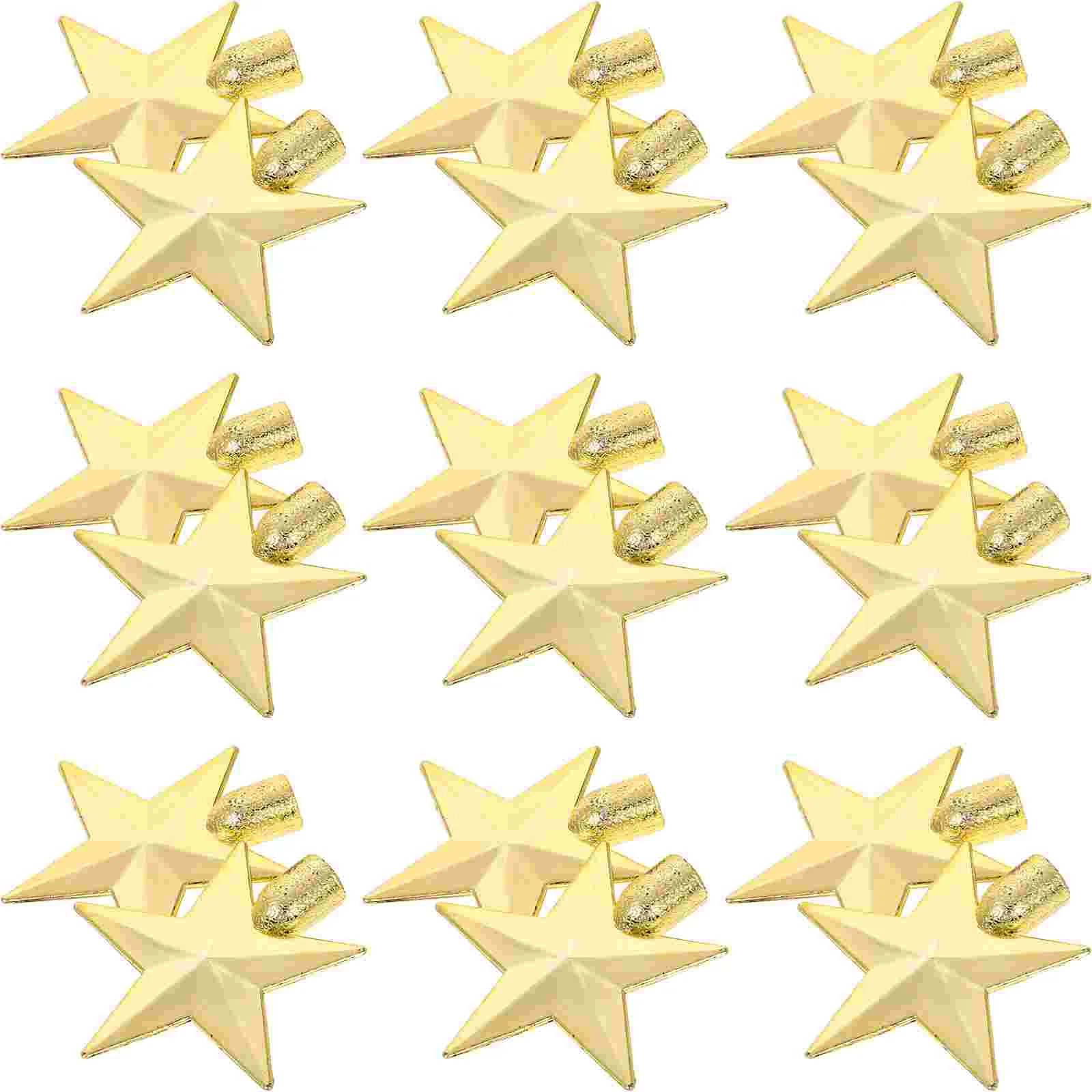 20 Pcs Mini Christmas Tree Top Star Topper Decoration Xmas Decorations Festival Ornament Vintage Ornaments