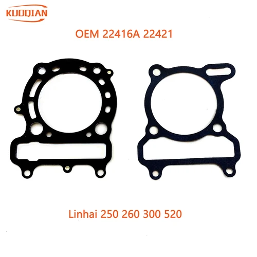 Junta de pistón de culata, Kit de extremo superior para Linhai 300 UTV ATV GO KART, piezas de reparación, código Linhai 22416A 22421