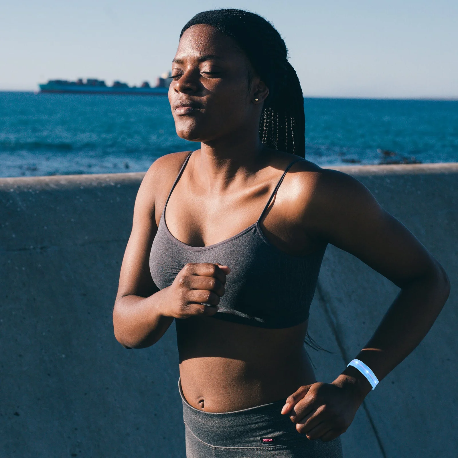 1pc Leucht Lauf Armband High Grade Nylon Einstellbare Leuchtende Strap Für Nacht Sport Outdoor Sicherheit Led Armband Camping