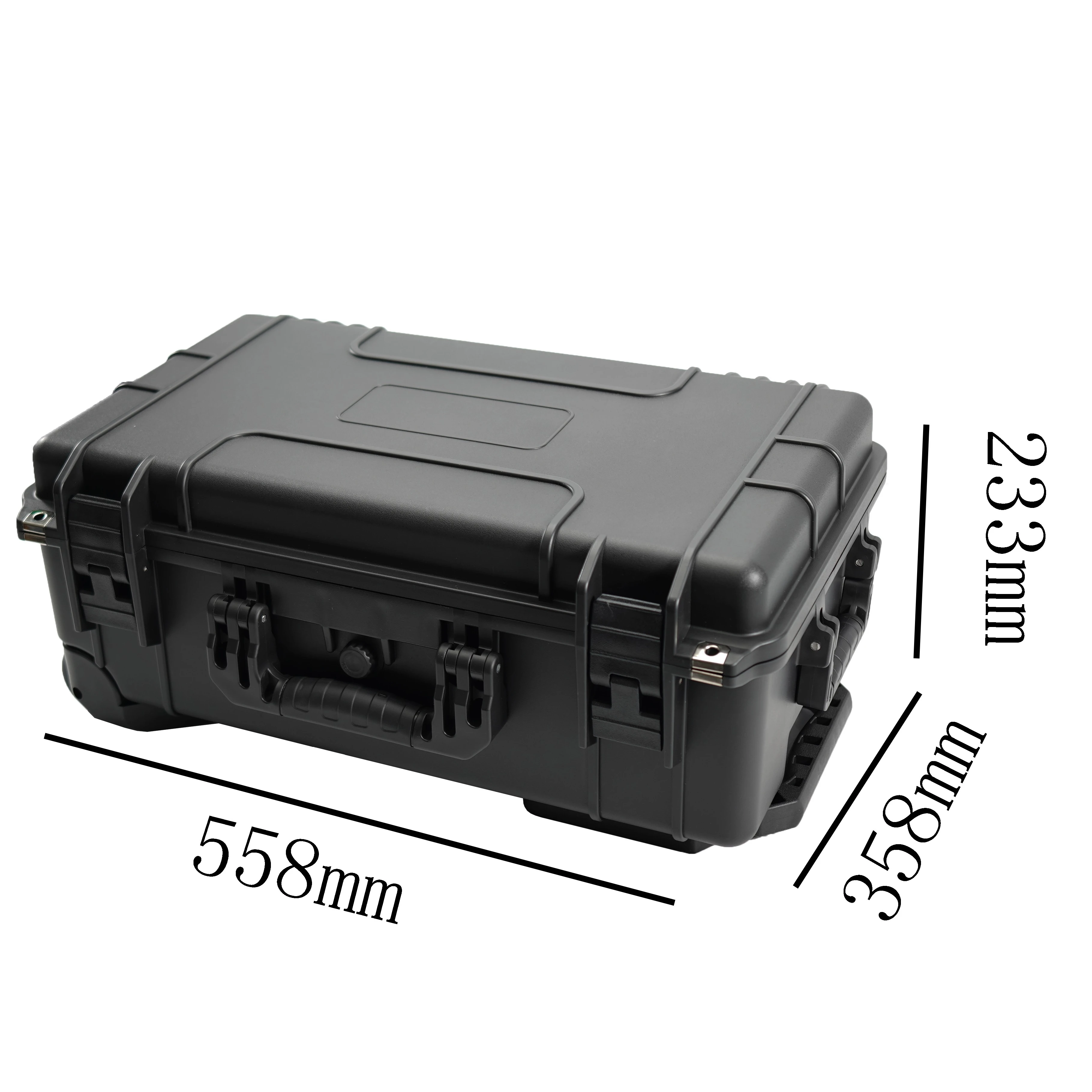 6001Plastic Trolley Toolbox  Impact Resistant Sealed Waterproof Pp Tools Case for Medical Devices Box with Wheels