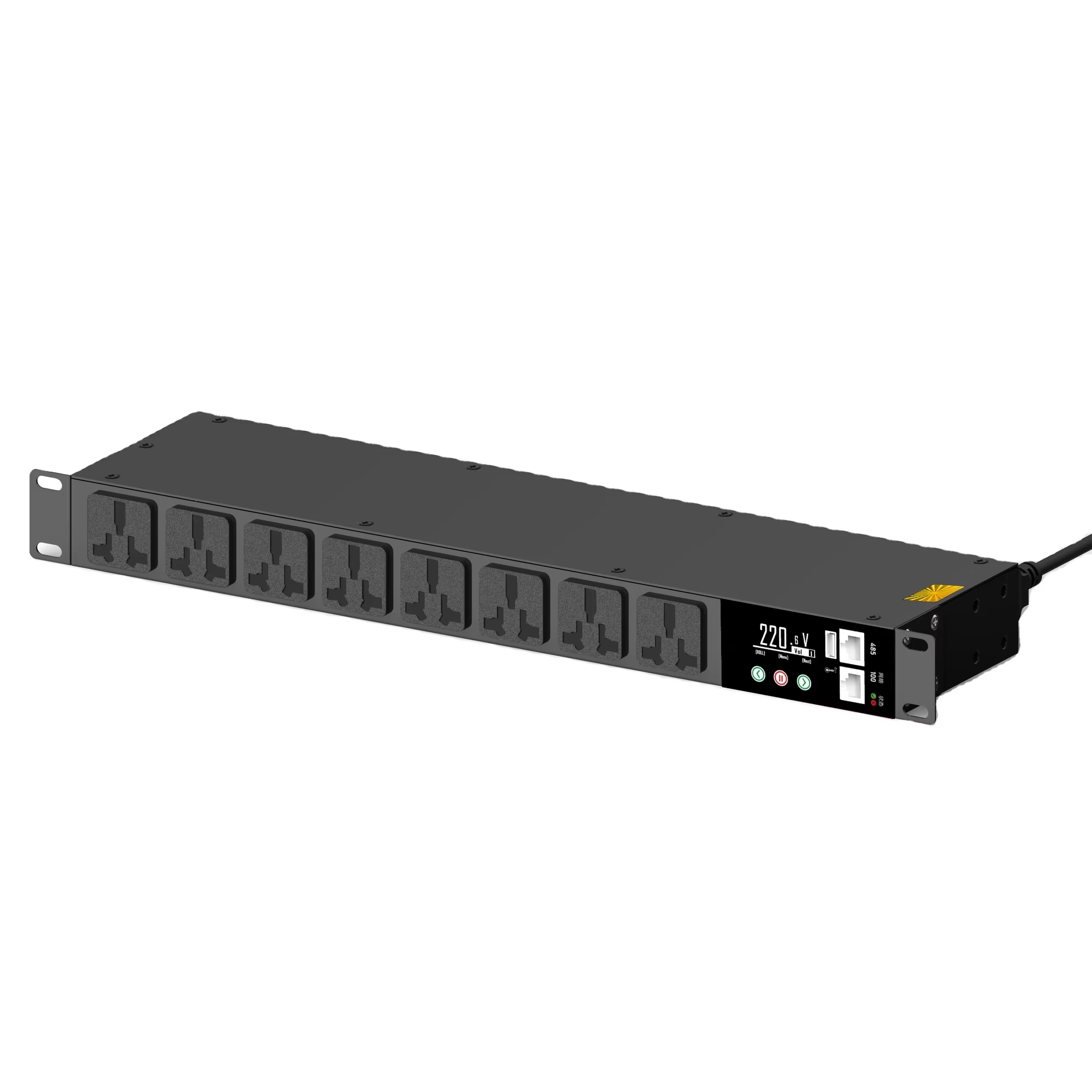 عالية الطاقة الذكية PDU 10A 16A العالمي 8-Socket MQTT Telnet SNMP MODBUS لمراكز البيانات PDU C19 C13 متر PDU #1
