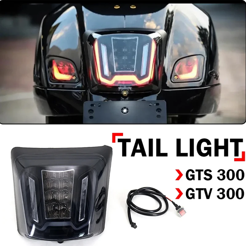 

Motorcycle LED Tail Lamp Rear Brake Tail Run Light Smoky Black Lens Taillight For Vespa GTV300 Sei Giorni gtv 300 GTS300 GTS 300