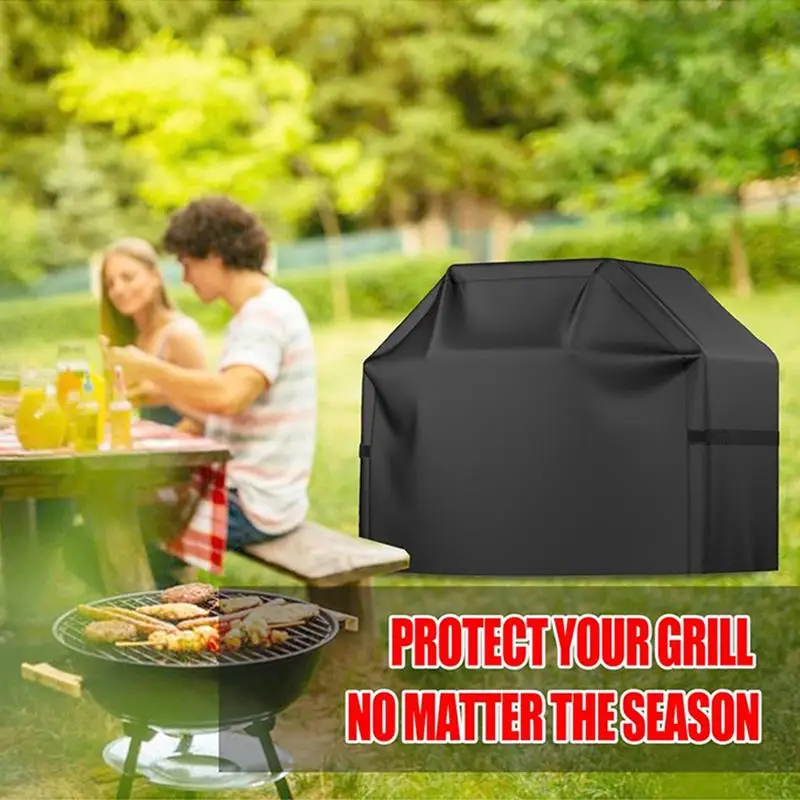 

Outdoor Grill Cover Grill Cover 58Inches Heavy Duty BBQ Cover Large Adjustable Outdoor Supplies Weather Resistant UV Resistant