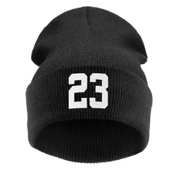 Skullies-gorros de punto para Hombre, gorro de invierno, 23 números, holgado, Punk, personalidad, Hip-hop