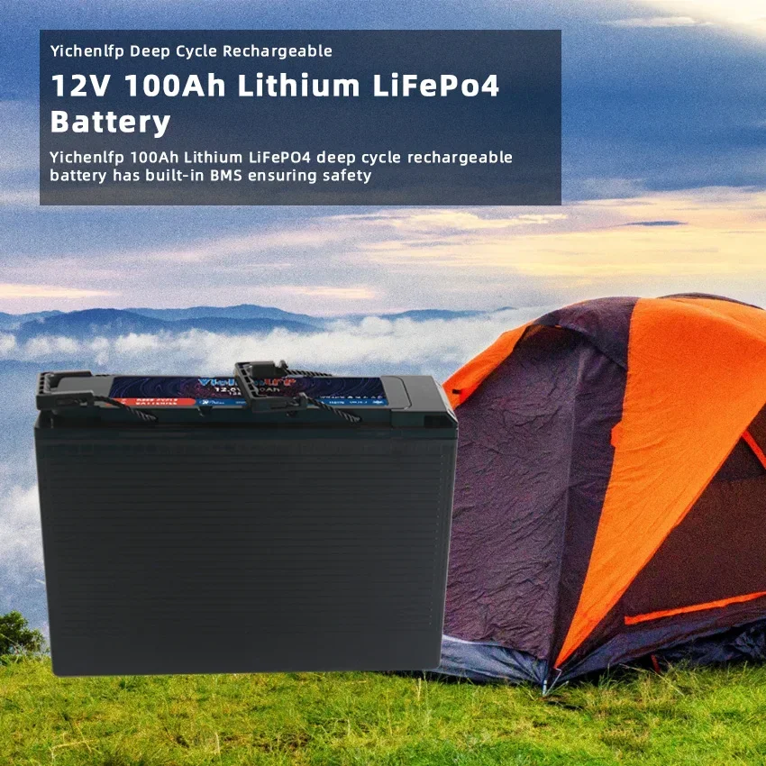 Front terminal Slim batteries 12V/12.8V 100Ah/200Ah Series and parallel connect available LiFePo4 Lithium battery pack