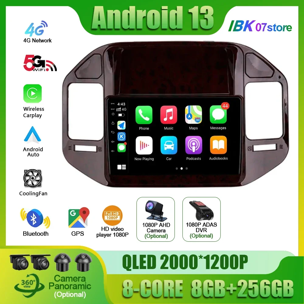 

Android 13 For Mitsubishi Pajero 3 V70 V60 1999-2006 Car Radio Multimedia Navigation 4G GPS Carplay Stereo Head Unit Console