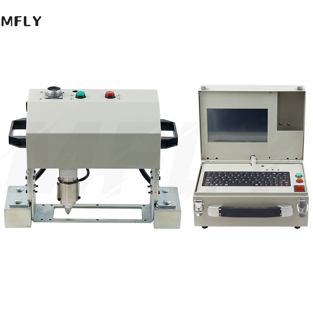 

Portable Engraving Electric Pneumatic Marking Machine 140x40mm Touch Screen For Nameplate Cylinder Number Frame Chassis