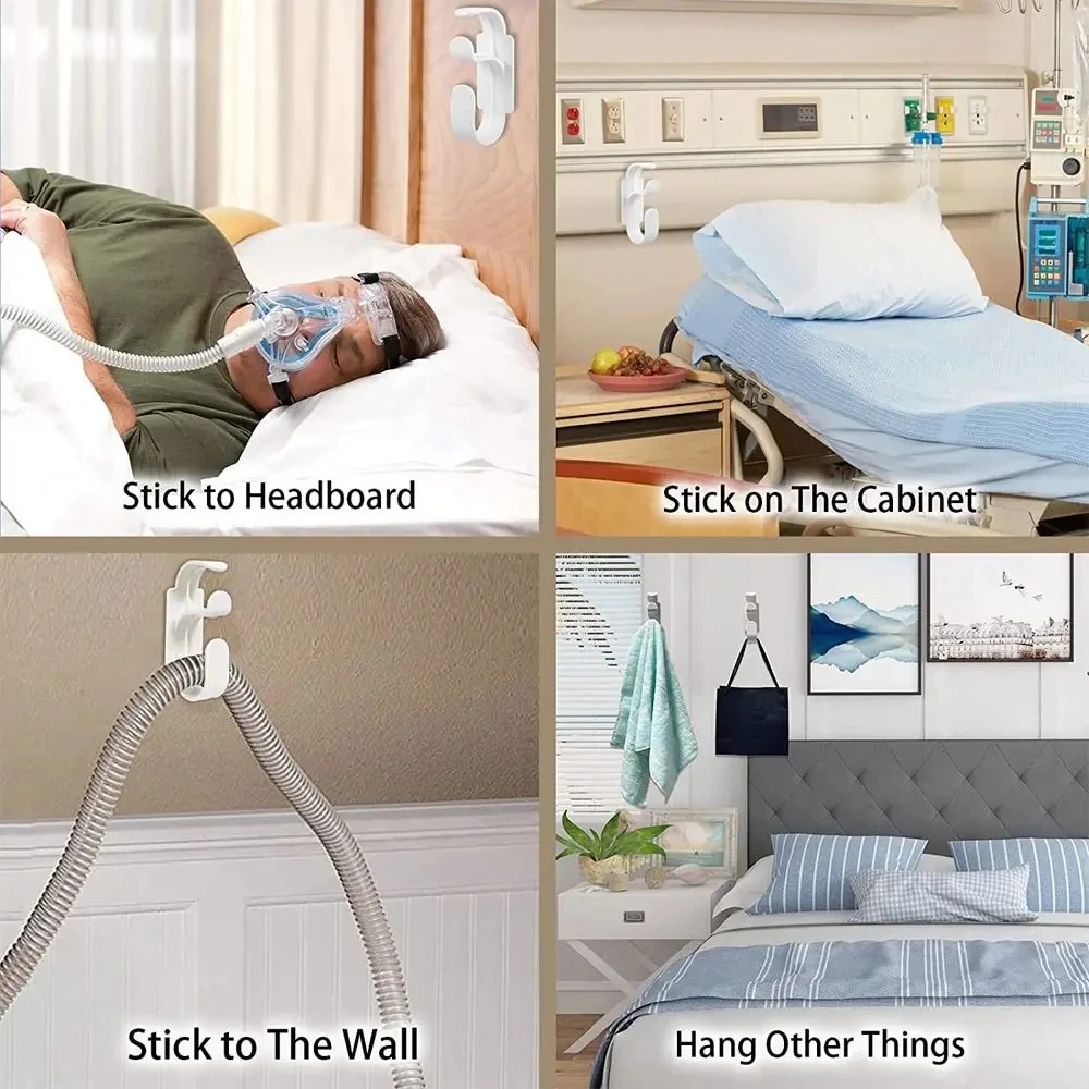 CPAP Hose Hanger with Anti-Unhook Feature CPAP Mask Hook & Tubing Holder CPAP Hose Organizer Avoid Hose Tangle for Sleep Better - view 6