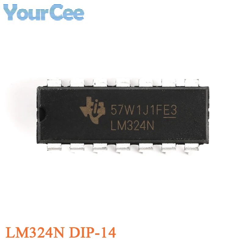 10pcs LM324N LM324DR LM324PWR LM324ADR LM324AN LM324APWR LM324BIPWR DIP-14 SOIC-14 TSSOP-14 Quad เครื่องขยายเสียงชิป