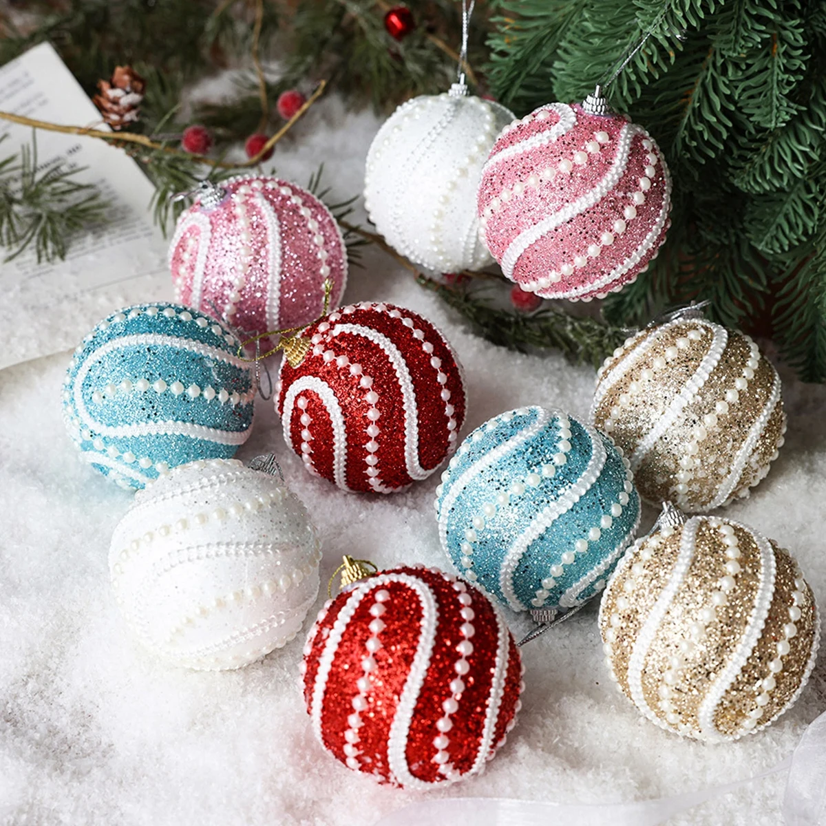 Christmas Ball Pendant Xmas Tree Decor Hanging Pendants Christmas Decoration 2024 for Home Navidad Natal Noel Gift New Year 2025