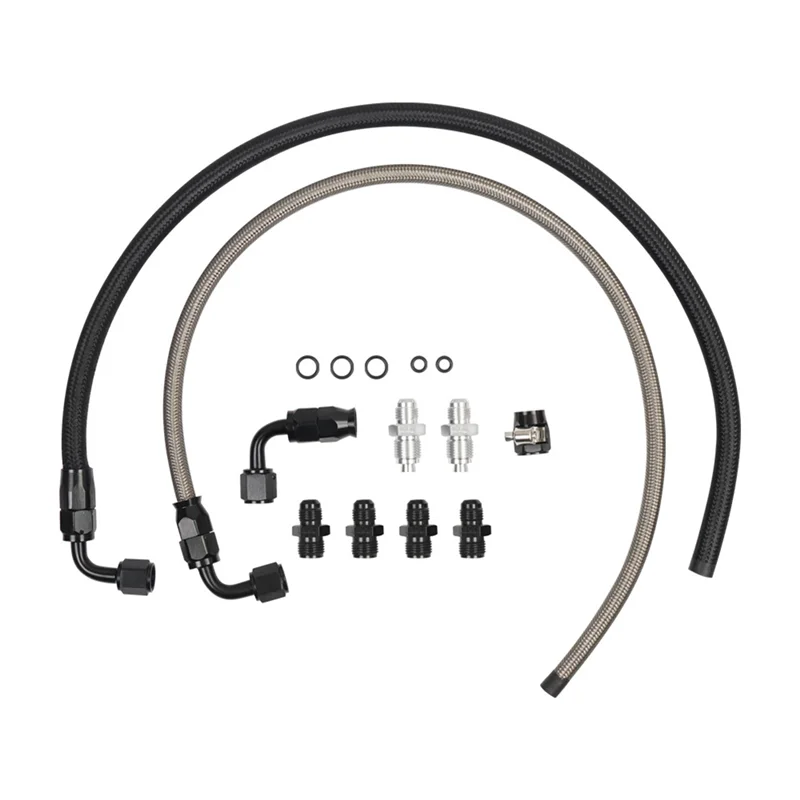 

For Chevy C10 LS Swap 6AN Power Steering Hose Kit 25Inch For GM Type 2 Pressure Line Connection