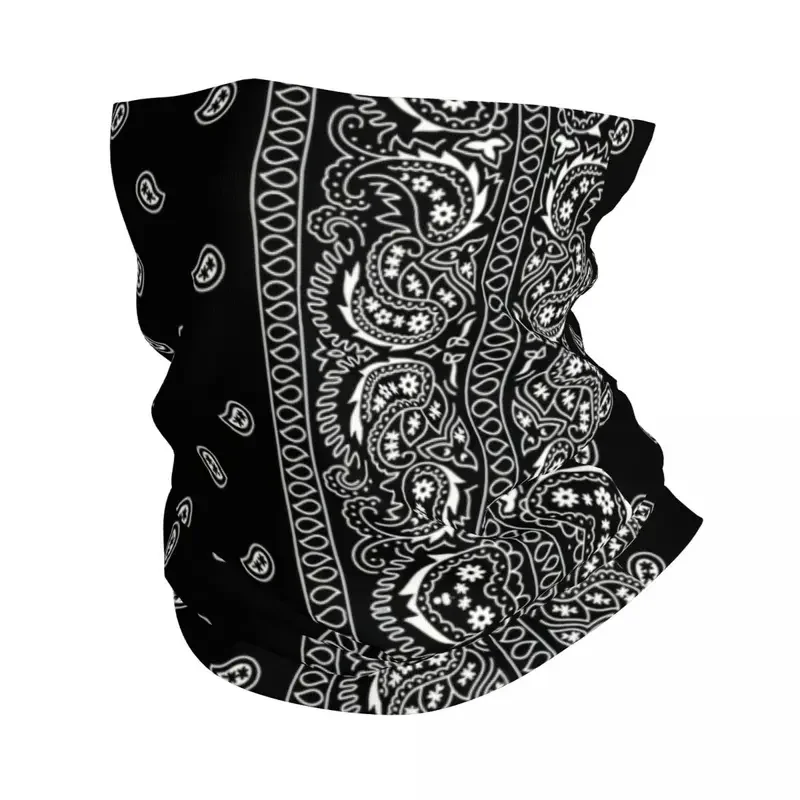 Aquecedor de pescoço masculino à prova de vento, estilo bandana Paisley legal, lenço facial, polainas de caminhada, bandana, inverno