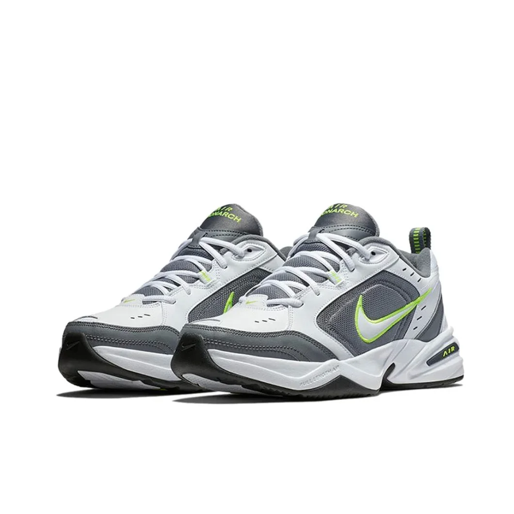 حذاء Nike Original Air Monarch 4 Low للرجال والنساء كلاسيكي كاجوال سميك مبطن ومريح باللون الرمادي والأخضر