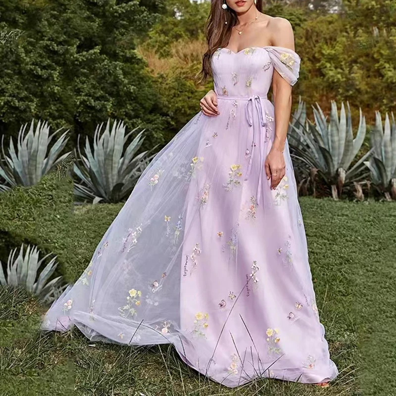 

Элегантная длинная искусственная Женская кружевная Милая трапециевидная юбка до пола 2023 вечерняя фотосессия специальные свадебные Макси-мероприятия