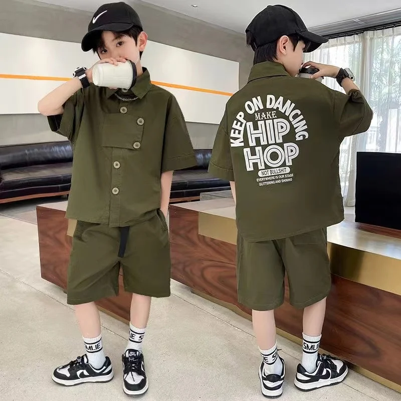 Tracksuit For Boy Sets For Children Boy Children Clothing 2024 New Boys' Summer Children's WearT-shirt+ shorts 2pcs