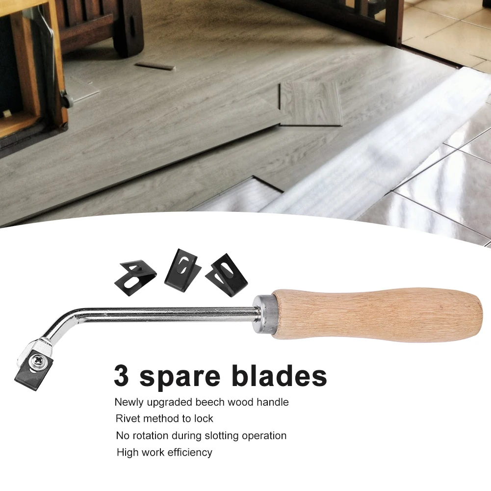 Beech Groover Groover Beech Wood Grooving Gouge Steel Slotting Knife Flooring Tools for PVC Plastic Floor Groover Grooving Gouge
