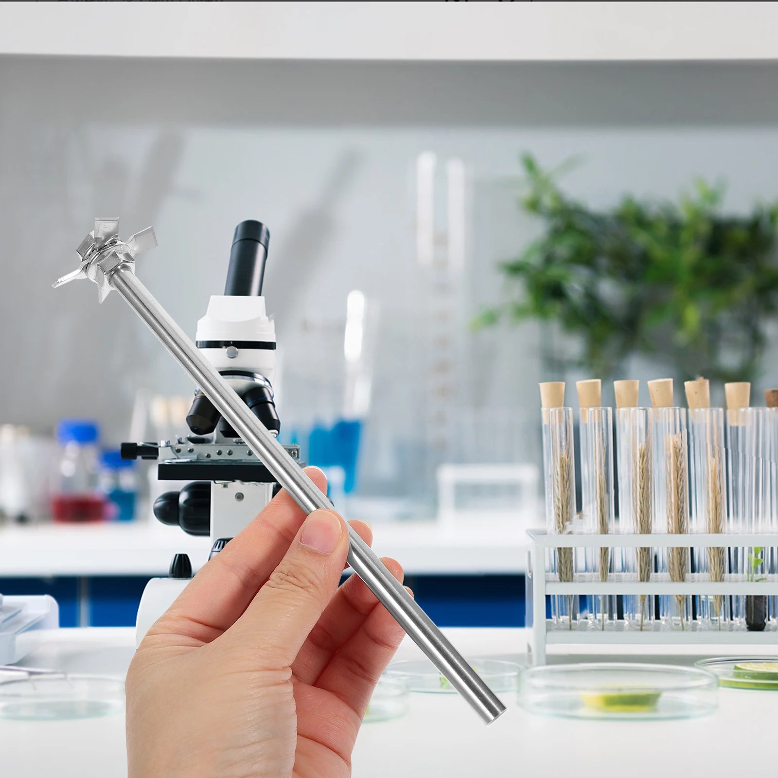 

Stirring Rod 8x200mm Shaft Stainless Steel Lab Mixing Paddle Laboratory Stirrer Rod Chemistry Stirrer Hand Tool