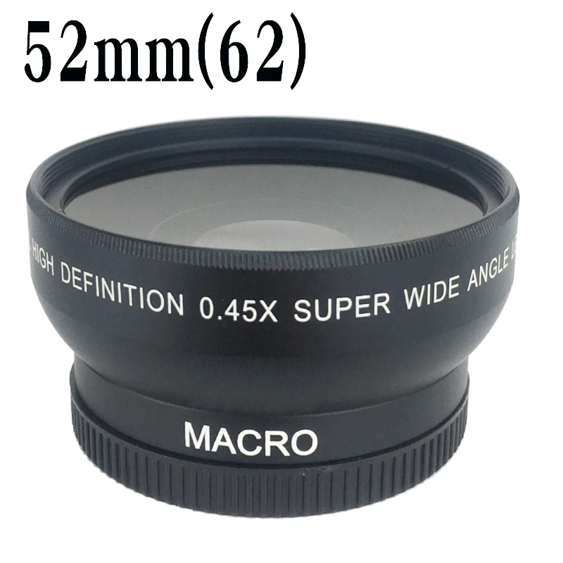 52MM 0.45x Wide Angle Lens + Macro Lens for Nikon DSLR Cameras with 52mm UV Lens Filter Thread Free Shipping